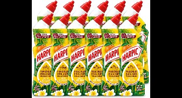 12 x Harpic - Toiletreiniger - Gel - Exotisch Fruit Parfum - 750 ml - Voordeelverpakking - 12 stuks