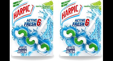 2 x Harpic Active Fresh - Toiletblok - Limoen - Met Bleek - 1 Blok - Bulkverpakking - 2 stuks