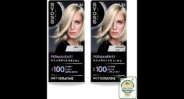 2 x SYOSS - Coloration 9-53 Silver Blush - Haarverf - Grijsdekking - Vermindert Haarbreuk - Haarverf - Haarkleur - Grijsdekking - Haarverf 9-53 - Haarverf 9-53 Silver Blush