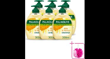 6 x Pamlolive Naturals - Handzeep - Melk & Honing - 300 ml - Bulkverpakking - Handzeep melk honing - Handverzorging