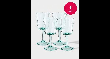 vtwonen - Wijnglazen - Groen - Set van 4 - Glas