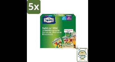 5 x Toppits – Safeloc Mini Zip-Zakjes – 40 Zakjes - Wasstrips - Mini Zakjes - Lekvrij - Herbruikbaar - Herbruikbare Zakjes - Droge Opslag