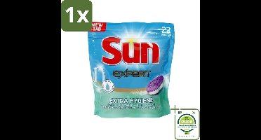 1 x Sun Expert - Extra Hygiëne - Vaatwastabletten - 22 Tabletten - Vaatwastabletten - Vaatwasser - Reiniging - Hygiëne - Kalkvrij