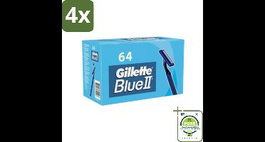 Gillette - Blue 2 - Wegwerpscheermesjes - Duurzaam en comfortabel - 64 Scheermesjes - Voordeelverpakking - 4 stuks - Scheermesjes - Wegwerpscheermesjes