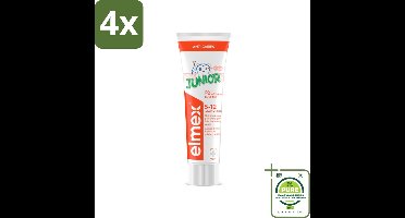 Elmex Gel-Tandpasta Junior (5-12 Jaar) 75 ml - Voordeelverpakking - 4 stuks - Tandpasta voor kinderen - Gaatjesbescherming