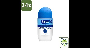 Sanex - Deodorant - Roller - Dermo Extra Control - Extra Bescherming tegen Geur - 50 ml - Voordeelverpakking - 24 stuks - Sanex Dermo Extra Control - Anti-transpirant roller