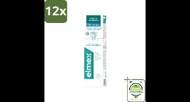 Elmex Tandpasta Sensitive Professional Gentle Whitening 75 ml - Voordeelverpakking - 12 stuks - Gevoelige tanden - Tandpasta whitening