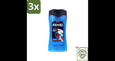 3 x Axe - 3-in-1 Douchegel - Sport Blast - Energizing Citrus - Hydraterend - 250 ml - Grootverpakking - Douchegel Sport Blast - Sportgeur - Hydraterende Douchegel - Frisheid Na Training - Energieke Geur