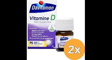 2x Davitamon D Volwassen smelttablet (75 tabletten)