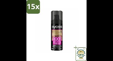 15 x SYOSS - Uitgroeispray Middenblond - Uitgroeispray - Kleurbescherming - Directe Grijsdekking - Grootverpakking - Uitgroeispray - Uitgroeispray Middenblond - Uitgroeispray Donkerblond - Uitgroeispray Grijs - Uitgroeispray Kleur