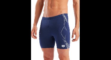 Arena Heren Zwemjammer Graphic Mid Navy Wit