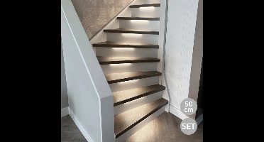 Trapverlichting led met bewegingssensoren - 14 treden - 50 cm - Helder Wit (4000K) - 420 lm - Bediening via app - Werkt met de SmartLife app - Complete set voor max. 14 treden