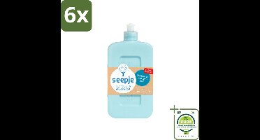 Seepje - Afwasmiddel - Verfrissend & Zacht voor de Handen - Spetterende Eucalyptus - 500 ml - Voordeelverpakking - 6 stuks - Afwasmiddel - Biologisch afwasmiddel