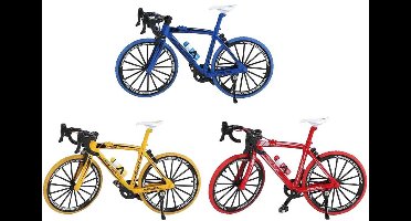 wielrenfiets miniatuur tour de France racefiets race fiets lengte van model 17,5 cm 3 kleuren verkoop per stuk