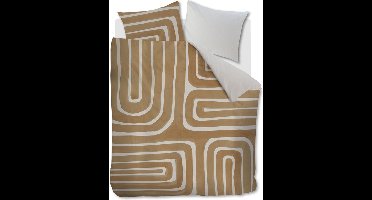 Vtwonen Tribe dekbedovertrek - Eenpersoons - 140x200/220 - Steenrood