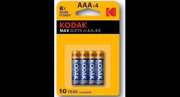 Kodak Max Super Alkaline Battery Aaa Lr03 Blister * 4 | KODAK