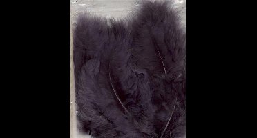 Grijze Marabou veren - 7 tot 12 cm hoog - 15 Stuks