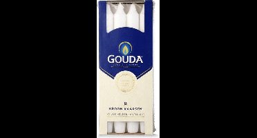 Gouda kroonkaarsen 8 dinerkaarsen in doosje