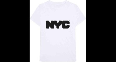 New York City - Logo Heren T-shirt - M - Wit