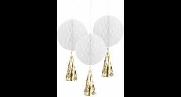 Honeycomb decoratie rond met tassel