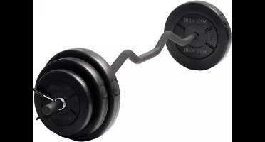 Iron - Gym - Aanpasbare - curlstang - set - 23 - kg - IRG033
