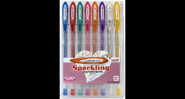 Uni-Ball Roller Signo Sparkling – 8 stuks
