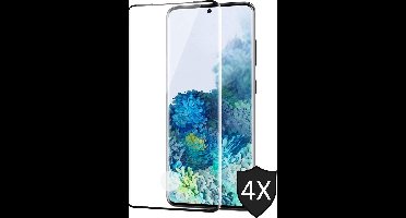 Screenprotector geschikt voor Samsung S20 Plus - Full Screen Protector Glas - 4 Stuks