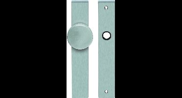 Knop/krukschild rechthoek LS rvs mat blind
