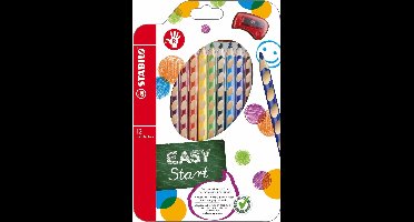 STABILO EASYcolors - Ergonomische Kleurpotloden - Rechtshandig - Extra dikke 4.2 mm Kern - Set Met 12 Kleuren