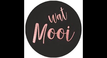 Wensetiket Wat Mooi zwart -Sticker-Etiket – 250 st