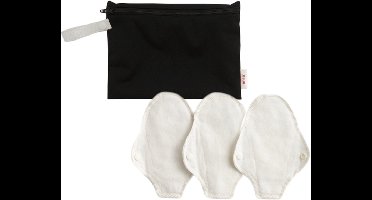 ImseVimse wasbare inlegkruisjes voor strings met wetbag - wit - 3 stuks