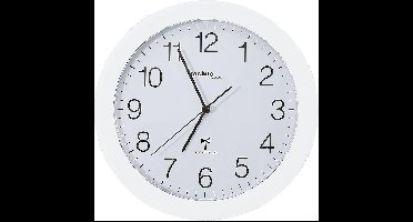 Technoline WT 8000 WHITE - Wandklok - Analoog - Rond - Kunststof Raam - Radiogestuurde tijdsaanduiding - Wit