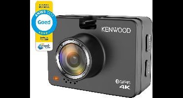 Kenwood DRV-A610W Dashcam - 4K HD - Draadloze app link - Achter-camera aansluiting - 64GB kaart