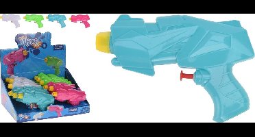 1x Mini waterpistolen/waterpistool groen van 15 cm kinderspeelgoed - waterspeelgoed van kunststof - kleine waterpistolen