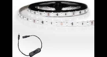 Led strip 2 meter Koud Wit - Met snoerschakelaar - 300 Leds - Complete set