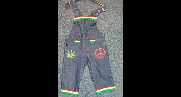 tuinbroek don't worry be happy - maat 128