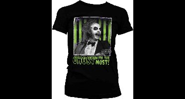 Beetlejuice Dames Tshirt -L- Ghost With The Most Zwart