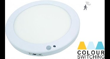 Led Downlight 18 W CCT Switch Wit Opbouw met dag nacht sensor