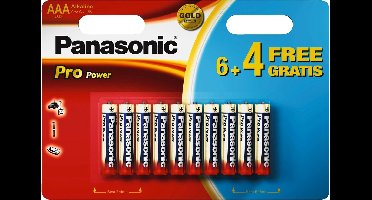 Panasonic Pro Power AAA 6+4 Wegwerpbatterij Alkaline