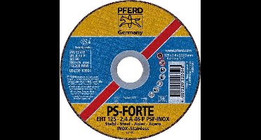 PFERD TOOLS EHT 125-1,0 PSF STEELOX 61721100 Doorslijpschijf recht 125 mm 25 stuk(s) RVS, Staal