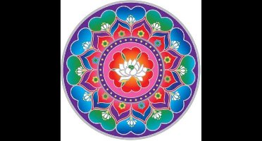 Raamsticker Lotushart Mandala - 14cm