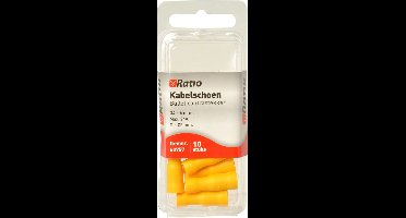 Ratio Kabelschoen Bullet contrastekker 4-6mm² - Geel - 10st in blister