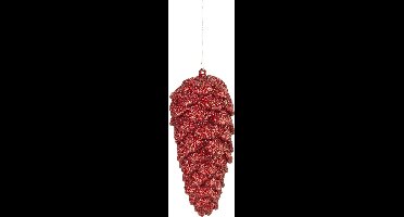 Cosy @ Home Denappel Hanger Glitter Rood 6x6xh13cm K