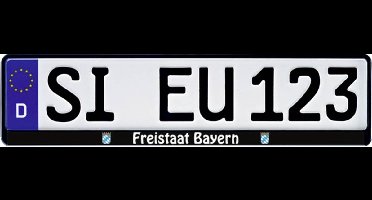 HP Autozubehör Freistaat Bayern Kentekenhouder Zwart (l x b x h) 13.5 x 53 x 1.5 cm