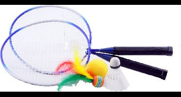 Mini Badmintonset – 2 Rackets met Bal, Shuttle en Verenbal – Strandspel Outdoor – Engelhart
