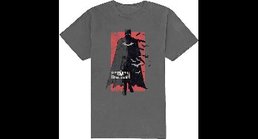 DC Comics Batman - The Batman Distressed Logo Heren T-shirt - M - Grijs
