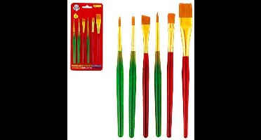 Set kwasten 6 stuks