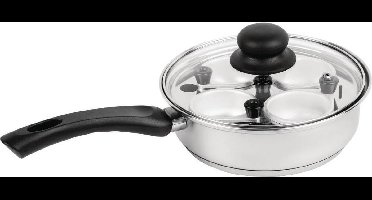 Aluminium Ei-Pocheerpan - Met Steel - 20cm - Vogue K891 - Horeca & Professioneel