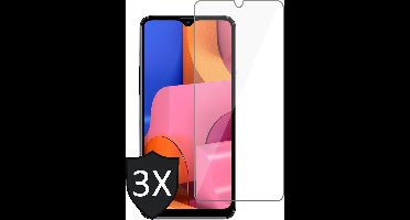 Screenprotector geschikt voor Samsung A20s - 3x Glas Screen Protector