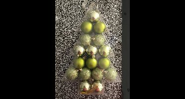 17 Stuks Kerstballen Groen 5cm onbreekbaar